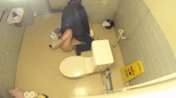 レイプエロGIF画像｜J○がトイレを開けられてレイプされてる感じのエロギフ